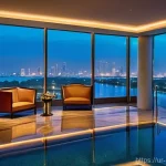 콩고 공화국 관광객을 위한 숙박 옵션 - **Prompt 1: Luxurious City Escape in Kinshasa**
    "A vibrant, upscale scene inside a luxurious 5-s...