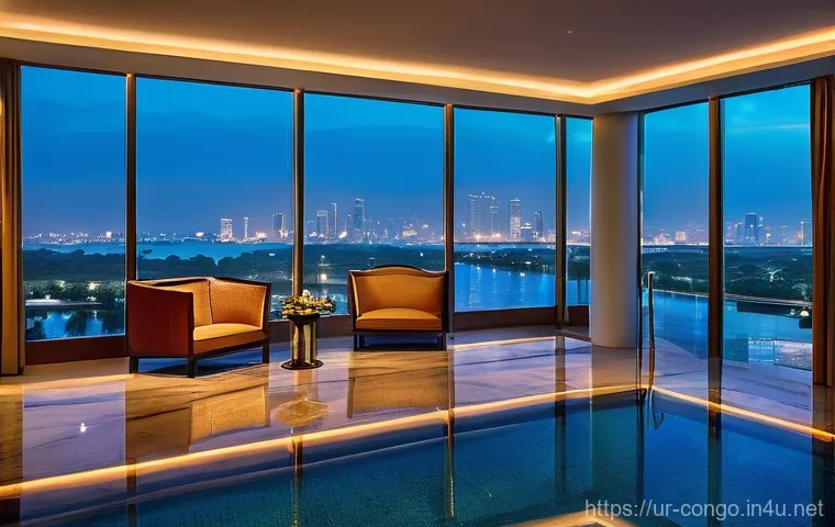 콩고 공화국 관광객을 위한 숙박 옵션 - **Prompt 1: Luxurious City Escape in Kinshasa**
"A vibrant, upscale scene inside a luxurious 5-s...