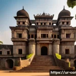 콩고 공화국의 유네스코 문화유산 - A majestic view of Nkoma Castle in Kinshasa, showcasing traditional Kongo architectural elements wit...