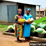 콩고 공화국 내 사회적 이슈 및 빈곤 문제 - Photorealistic documentary-style scene in a low-income neighborhood of Brazzaville, Republic of the ...